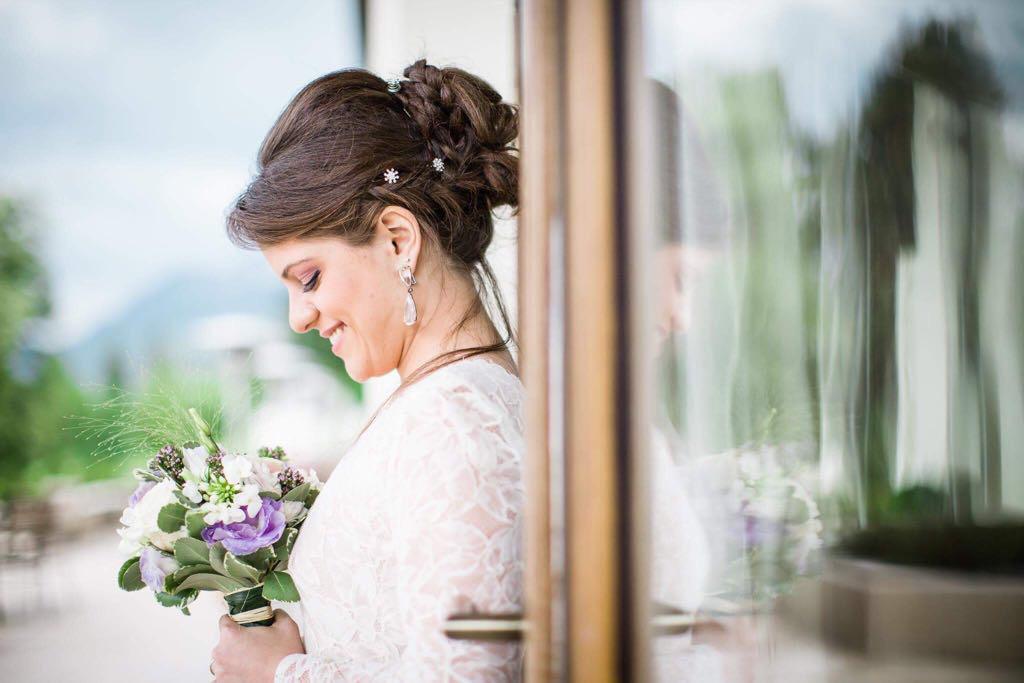 Coiffure chignon de mariée réalisée à Genève